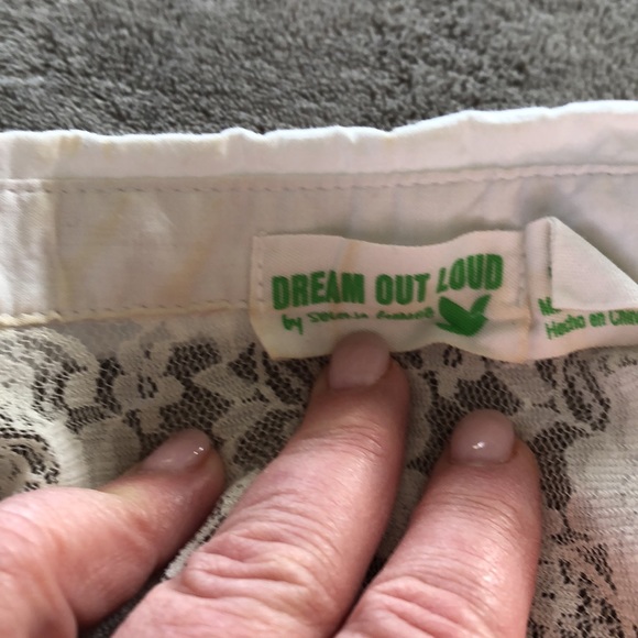 Dream Out Loud Pink Lacey Sheer Button Down - Picture 4 of 4